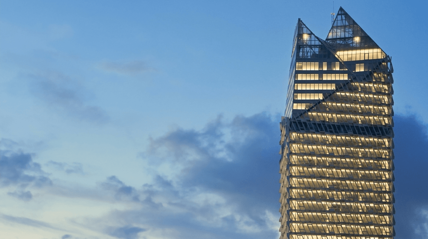 Casablanca financial district skyline — Anfa Edge platform background